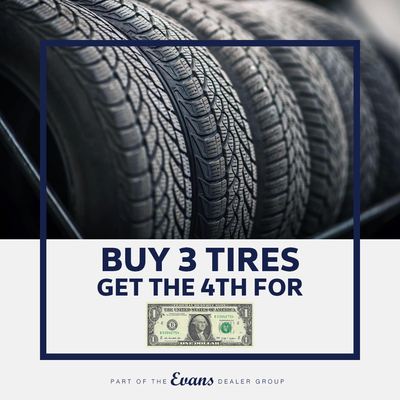Buy 3 Eligible Tires, Get the 4th for $1