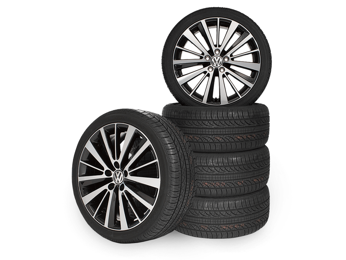 A pile of VW tires