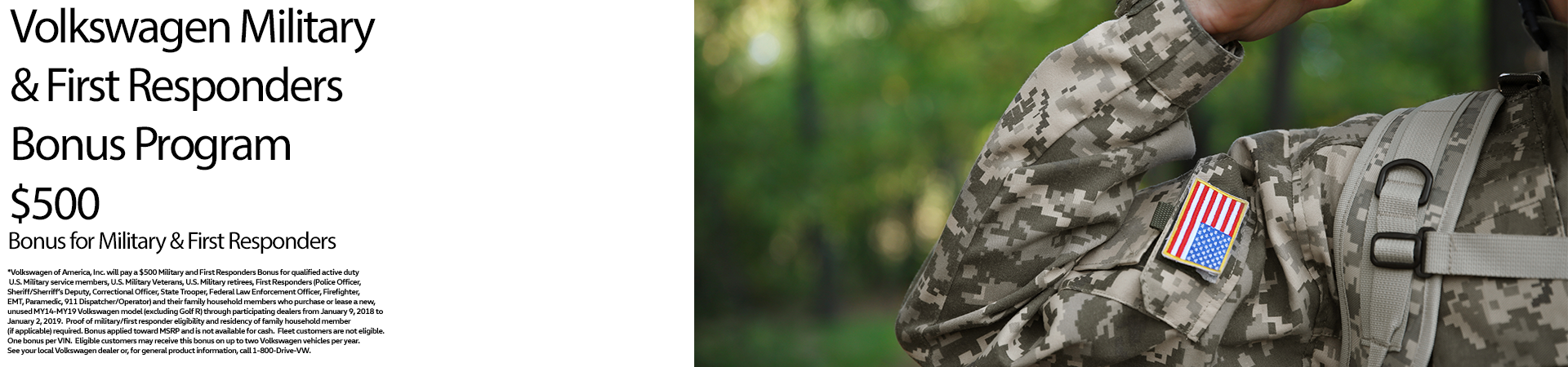 Military & First Responders Bonus Program