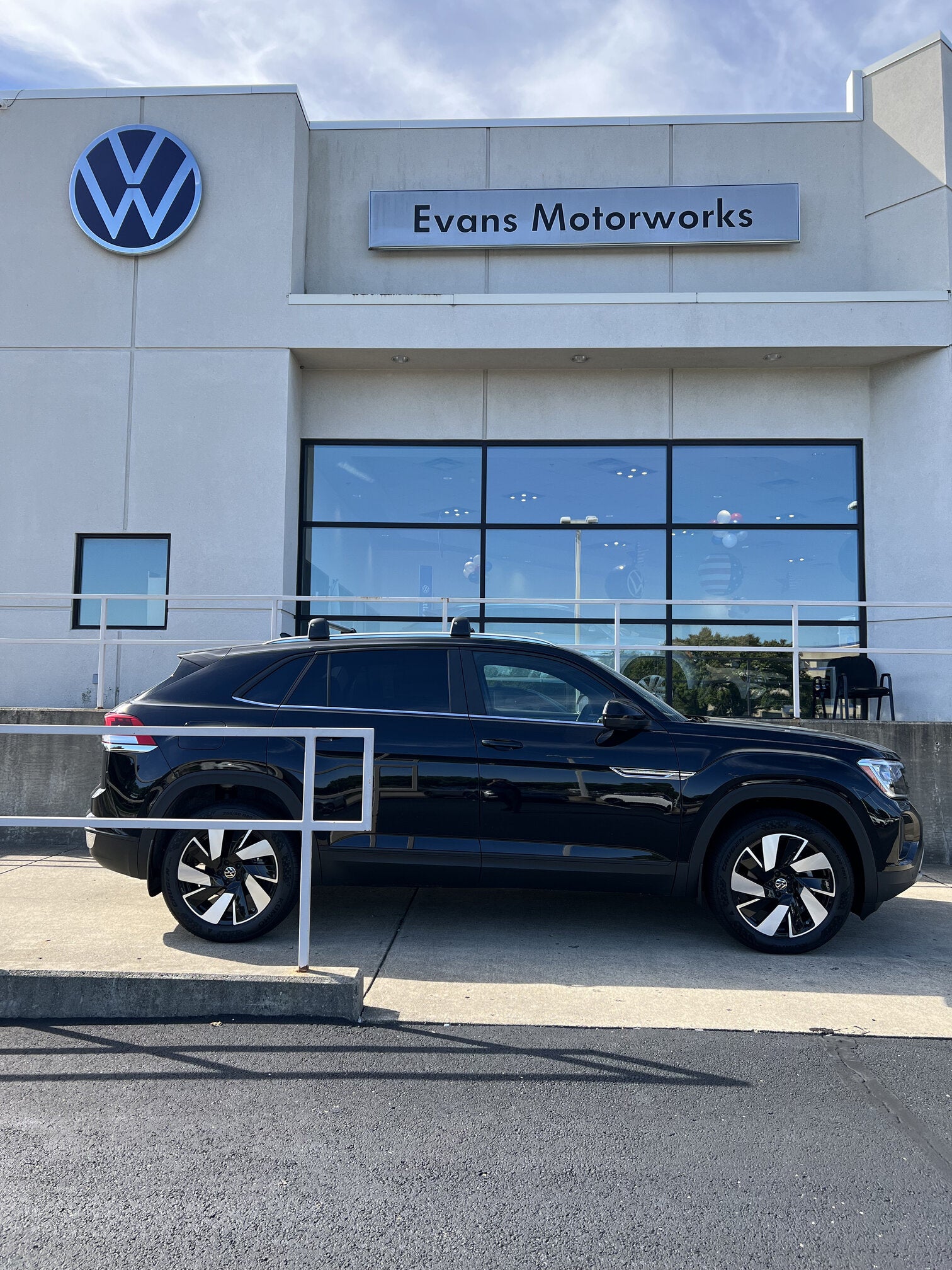 store front store front with image of vehicle side view